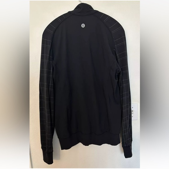 Men’s Lululemon Jacket Full Zip Athletic Stretch Black Casual Long Sleeve Large - Picture 6 of 10
